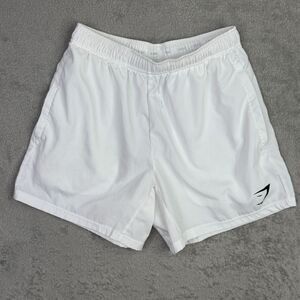 Gymshark Arrival Shorts Mens XS White Slim Fit Sweat Wicking Training Running